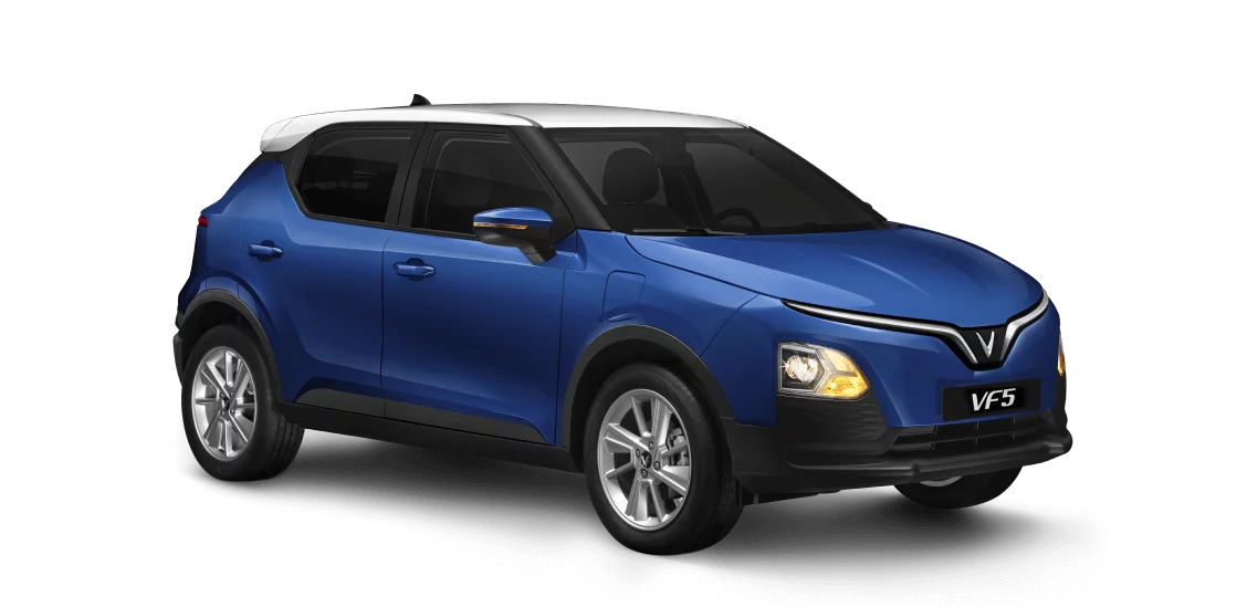 VinFast VF 5 màu xanh nóc trắng