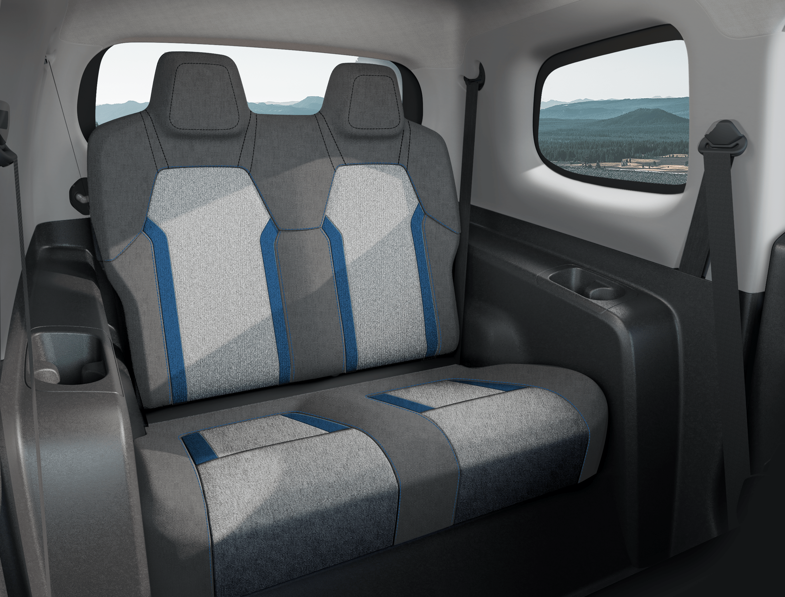 Nội thất hàng ghế sau xe Minio Green VinFast